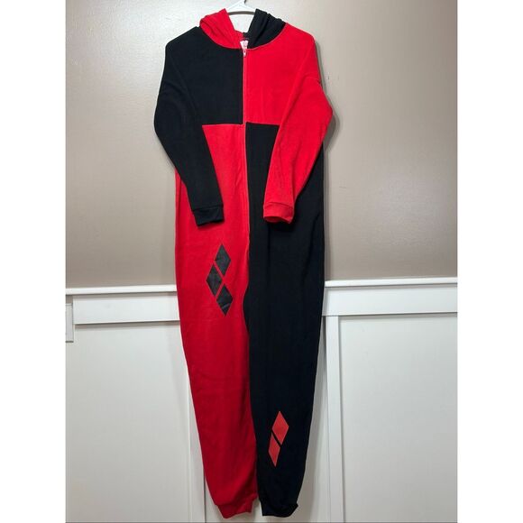 DC Comics Classic Harley Quinn Kigurumi Union Suit Onesie One-Piece Costume PJs - Picture 2 of 13